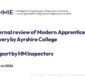 Latest HMIE External Review of MAs published Latest HMIE External Review of MAs published